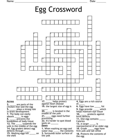 Egg Crossword Wordmint