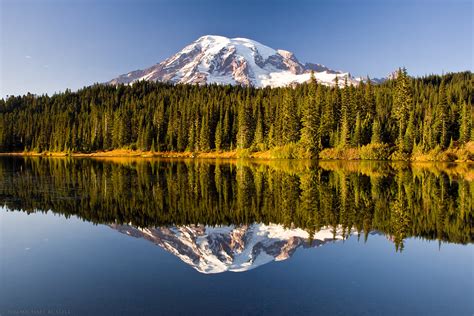 Photo Of The Reflection Of Mount Rainier At Reflection Lakes