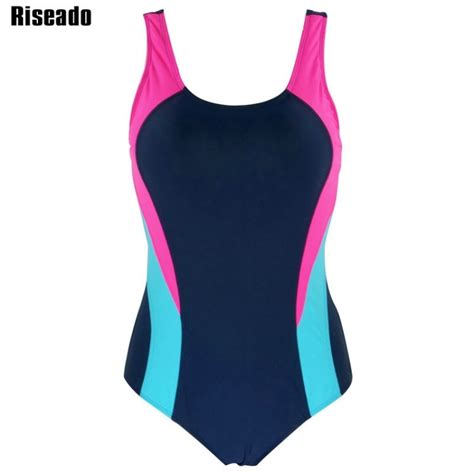 Riseado New 2019 Sport One Piece Swimsuit Competitive Swimwear Women