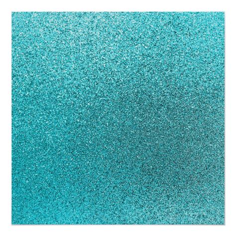 Faux Teal Blue Glitter Background Sparkle Texture Poster Zazzle