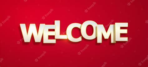 Premium Vector Welcome Letters Bannerwelcome Poster On Red Background