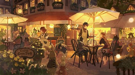 Cafe Anime Anime Drinking Coffee HD Wallpaper Pxfuel