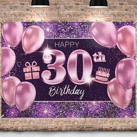 pakboom happy 30th birthday banner backdrop 30 birthday party decorations supplies
