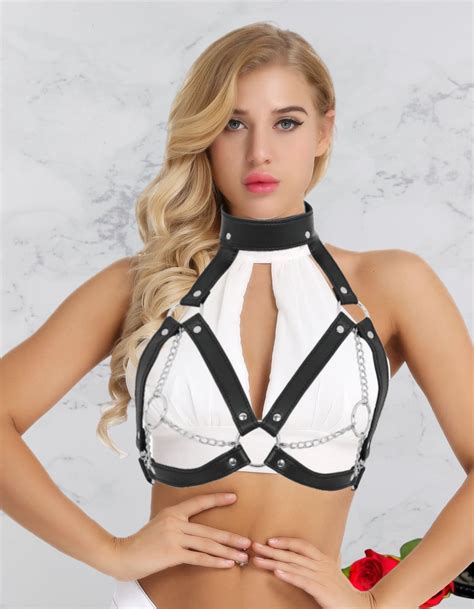 Mt Women Leather Bra Harness Cage Bras Harnesses Harness Etsy