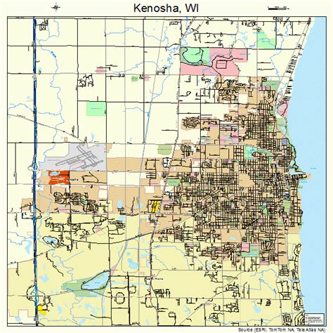Kenosha Wisconsin Street Map 5539225
