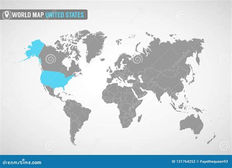 A World Map Of The United States United States Map