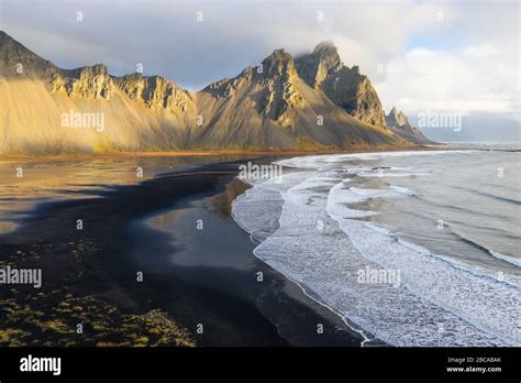 Iceland Iceland In Autumn View Of Vestrahorn Massif Stock Photo Alamy