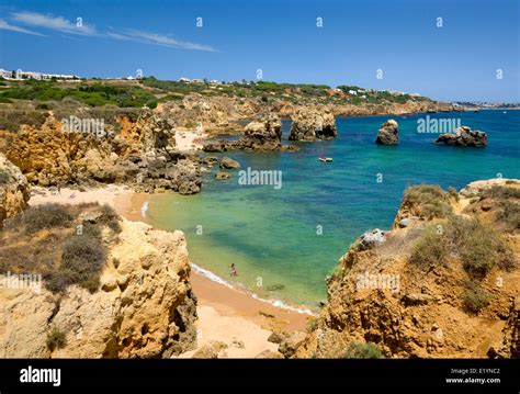Portugal The Algarve A Small Cove Near Albufeira Stock Photo Alamy