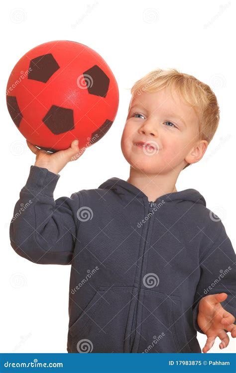 Boy Holding A Ball Stock Image Image Of Energy Play 17983875