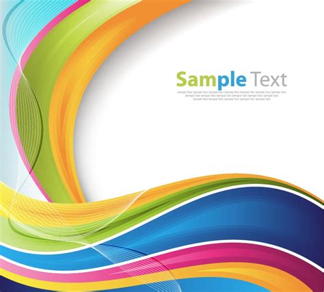 Vector Illustration Of Abstract Colorful Waves Background Free Vector