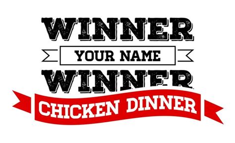 Premium Vector Winner Winner Chicken Dinner Typographic Gaming Poster