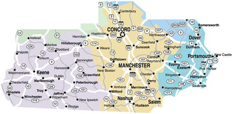 Southern New Hampshire Regions Original Maps From
