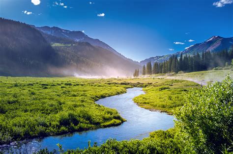 122672 4k Colorado Green Landscape Mountains