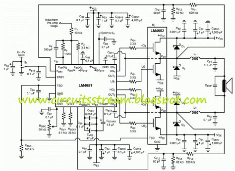 This stereo amplifier circuit diagram is cheap and simple. Using LM4651 170 watt Audio power Amplifier Circuit Diagram | Electronic Circuit Diagrams ...