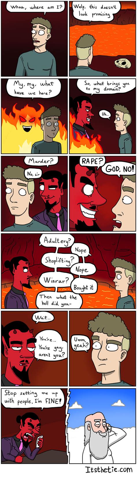 Fun New Comic Strip Asks Why Gay Men Really Go To Hell