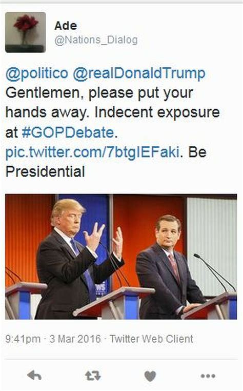 The Gop Debate Just Got Nsfw When Donald Trump Defended The Size Of His