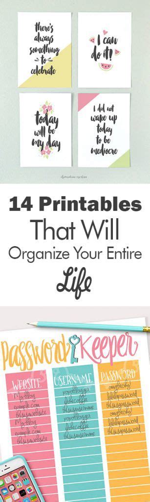 Life Organization Printables Organizing Daysoforganization Org