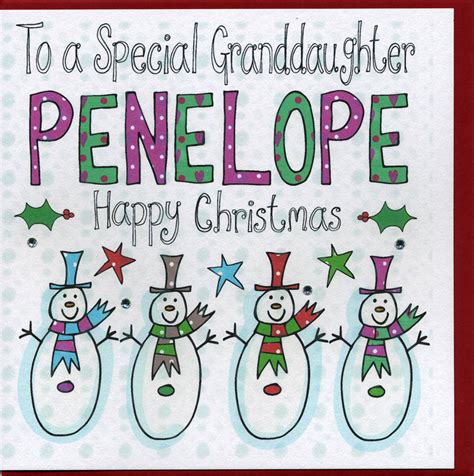 Personalised Granddaughter Christmas Card By Claire Sowden Design