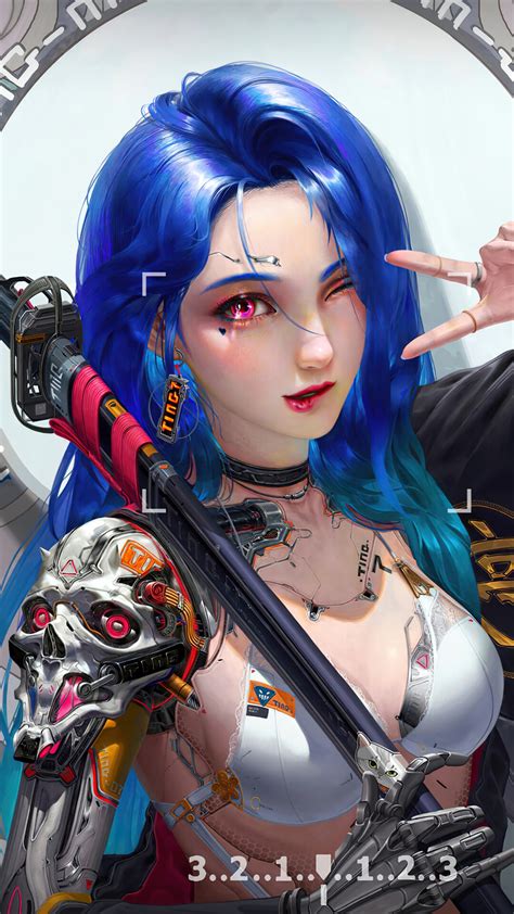 cyberpunk girls samurai sci fi hd phone wallpaper rare gallery