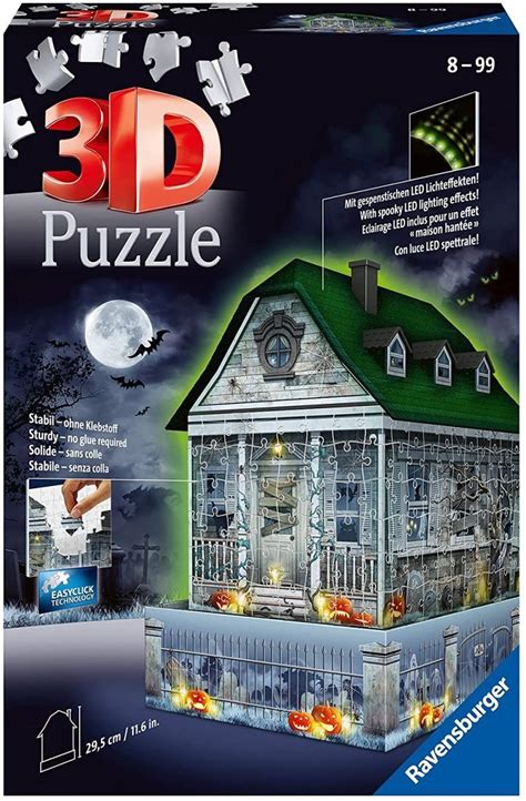 ravensburger puzzle 3d 216 el nawiedzony dom ŚwiecĄcy w ciemnoŚci 8 3d i 4d puzzle
