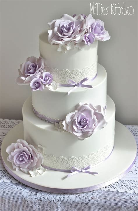 Lavender Elegance Lavender Wedding Cake Purple Wedding Cakes