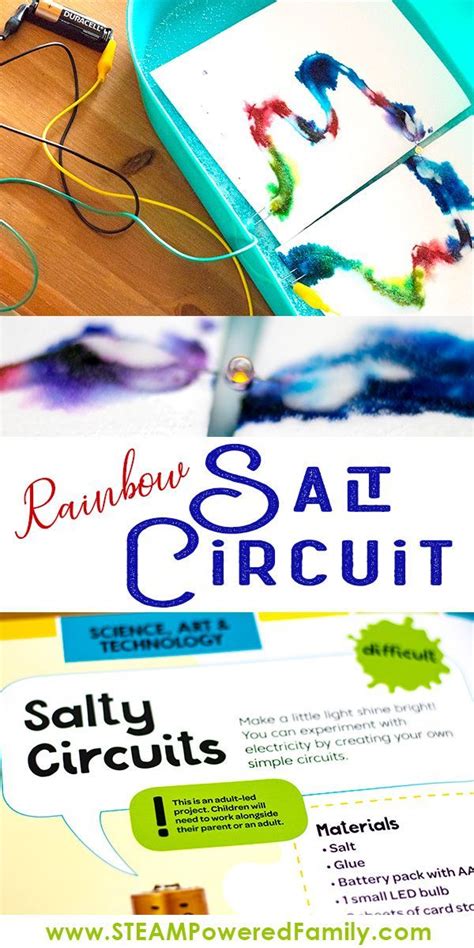Easy Circuit Experiments Rainbow Salt Circuit Steam Ideas Science
