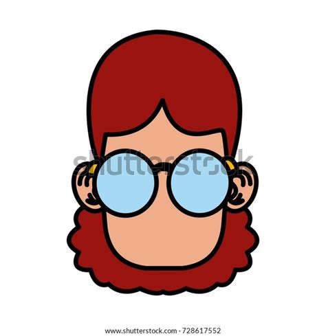 Cute Girl Glasses Cartoon Stock Vector Royalty Free 728617552 Shutterstock
