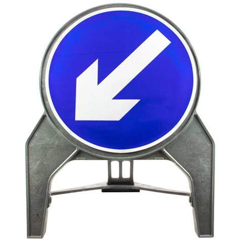 Keep Left 750mm Road Traffic Sign Freestanding Safety Street Works