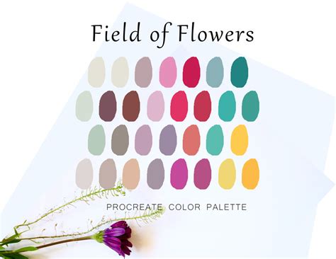 Procreate Color Palette Field Of Flowers
