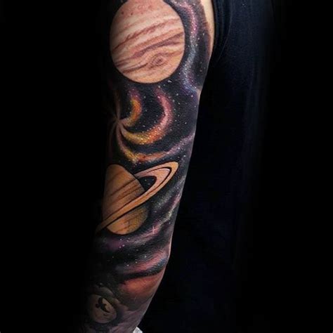 60 Saturn Tattoo Designs For Men Planet Ink Ideas