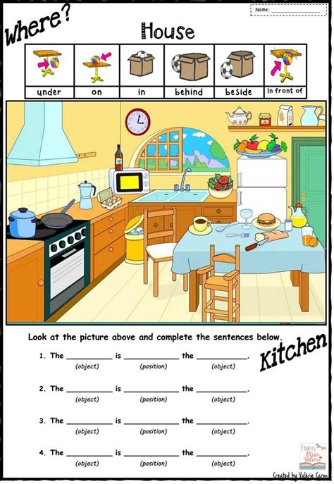 preposition worksheets  grade   answers
