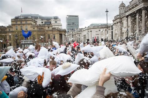 pillow fight day 2014 photos abc news