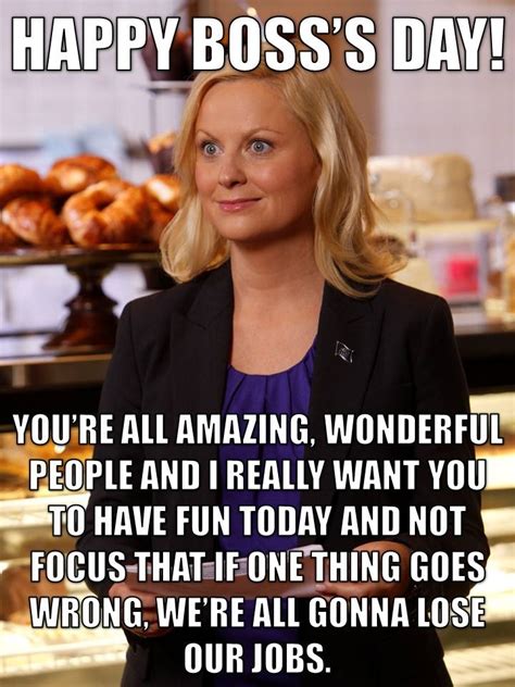 Happy Boss S Day Leslie Knope Parks And Rec Parksandrec Amy
