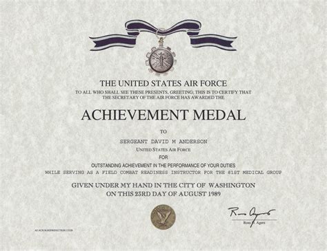 Air Force Certificate Template Ppt Ascsezap