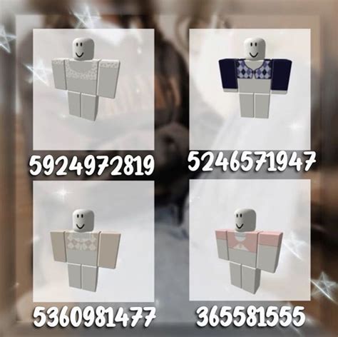 Bloxburg White Shirt Codes
