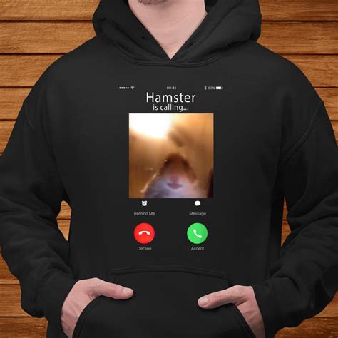 Dank Meme Hamster Staring Front Camera Hamster Calling Shirt Teeuni