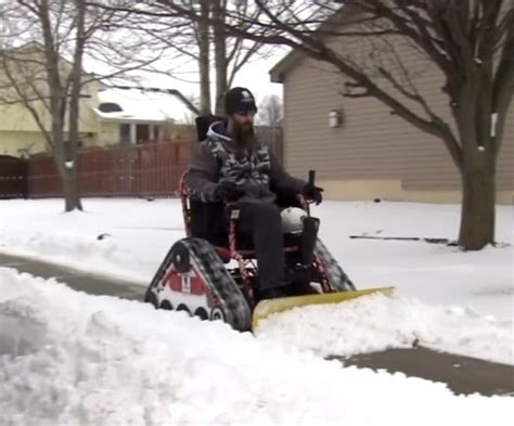 Wheelchair Snowplow The Awesomer