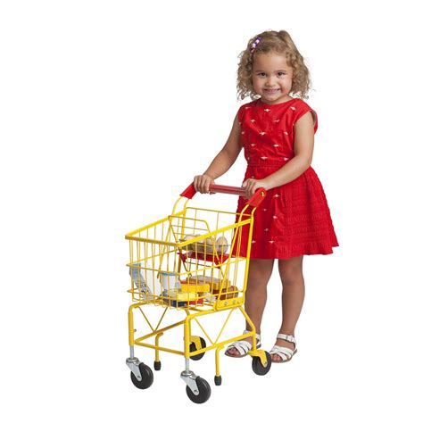Ecr4kids Kids Shopping Cart With 12 Piece Pretend Play Food