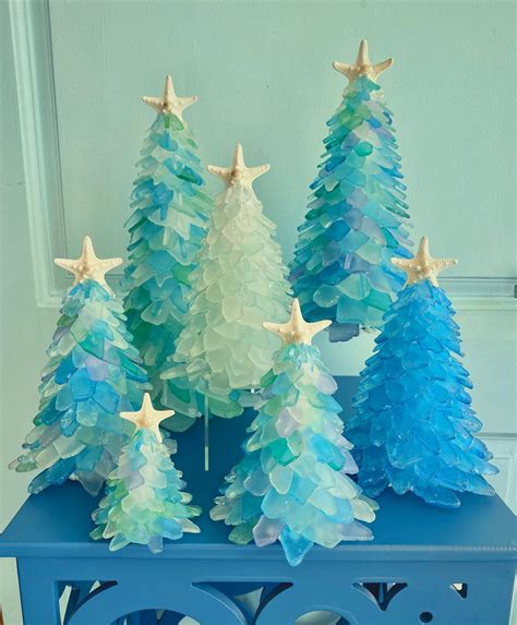 These Beautiful Sea Glass Christmas Trees Will Give Your Christmas A Tropical Feel