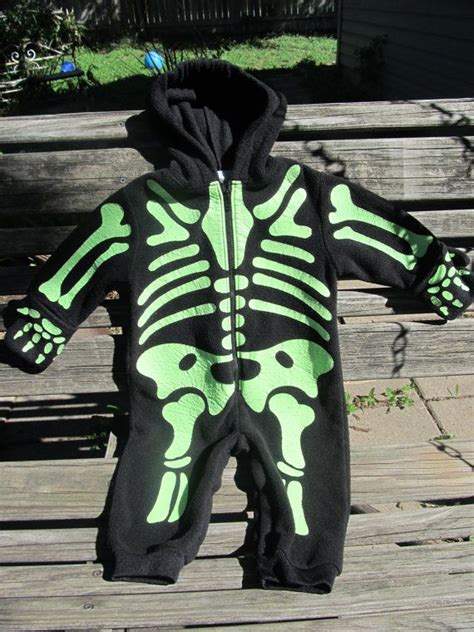 Skelly Bones Glow In The Dark Costume Size 6 9 Months Etsy Dark