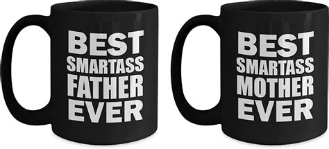 Best Smartass Father And Mother Ever Funny Mug Set Of Two T From Wife Husband Son