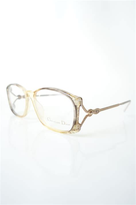 New Vintage Gold Christian Dior Glasses Womens Oval Gold Etsy Vintage Eyewear Dior