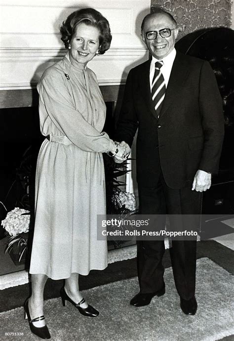 1979 London England Prime Minister Margaret Thatcher Greets The