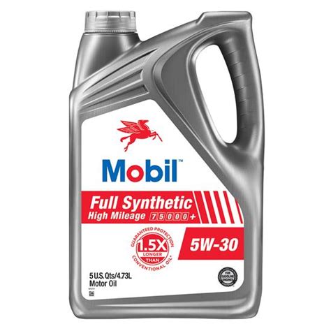 Mobil Full Synthetic High Mileage Motor Oil 5w 30 5 Quart