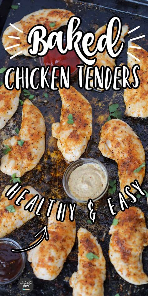healthy baked chicken tenders no breading whole lotta yum easy chicken tenderloin recipes