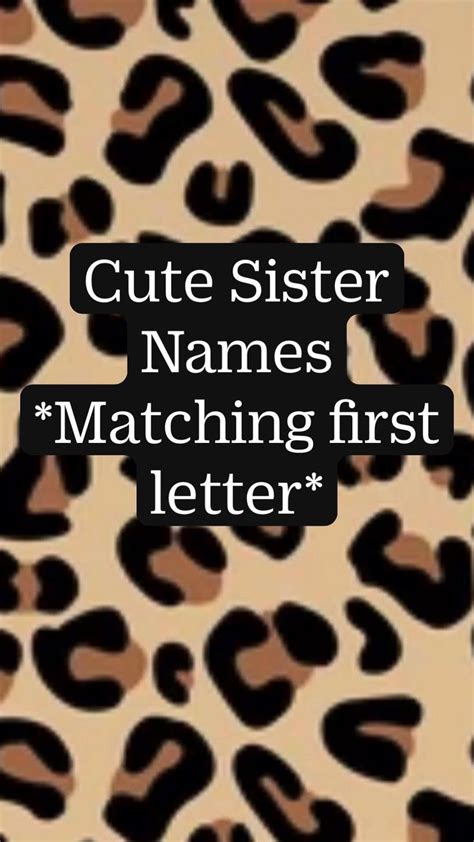 Cute Sister Names Matching First Letter In 2022 Sweet Baby Names