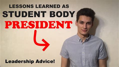 My Experience As Student Body President Youtube