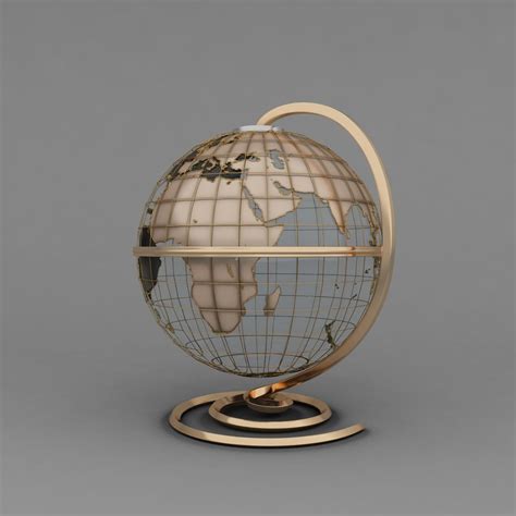 Earth Globe 3d Model 79 Obj Max Unknown Free3d