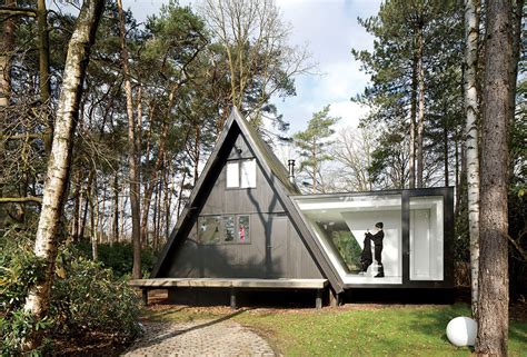 A Frame Summer Cabin Gets Glass Addition Modern House Designs