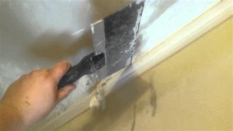 But my repair guy had that totally covered to where there wasn't a spec of dust left when he was also, before taking on your popcorn ceilings, make sure your ceilings do not contain asbestos. DIY REMOVING UGLY POPCORN CEILING TUTORIAL - YouTube